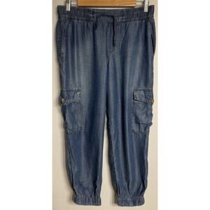 Cloth & Stone Chambray Jogger Pants Women’s Small Tencel Lyocell Pockets USA